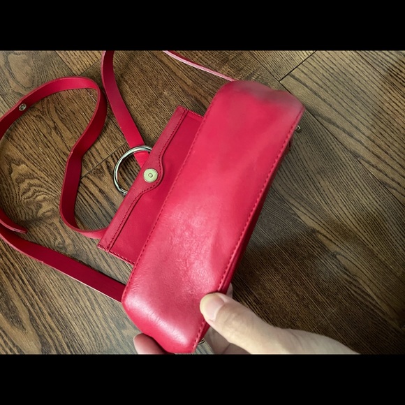 ✨[3 for $30]✨ Zara red genuine leather crossbody - Picture 4 of 5
